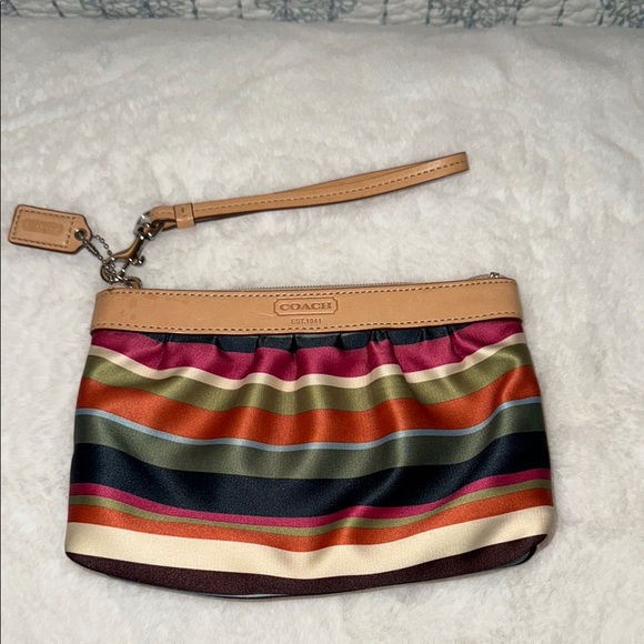 Y2K Coach multi colored Clutch Wristlet - Picture 1 of 7